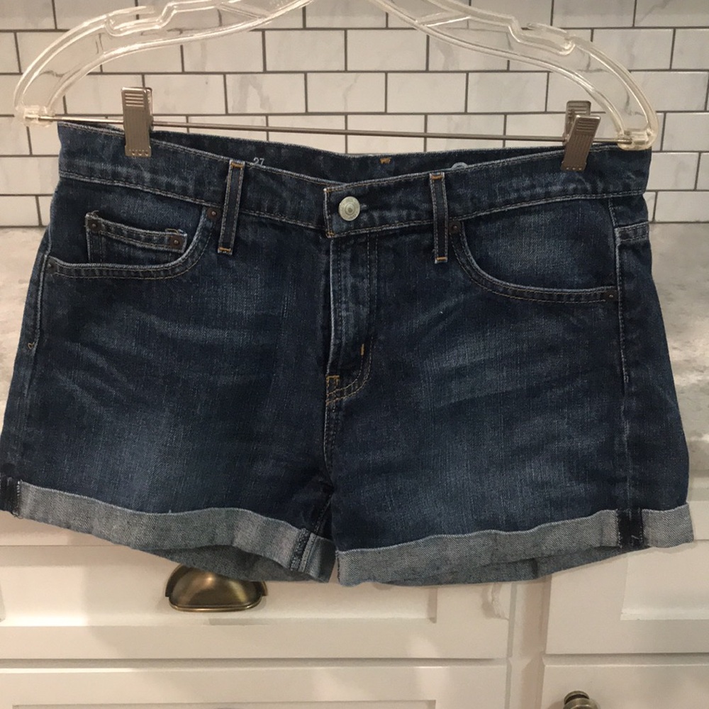Gap Denim Shorts Womens 27 Blue Jean Summer Cuffed Boho Coastal Cowgirl Beach